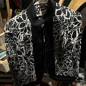 Chico's Monochrome Floral Women's Blazer